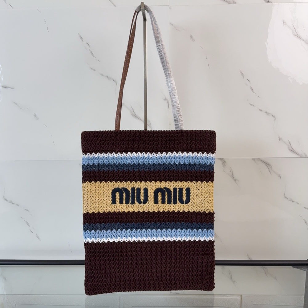 미우미우 라피아 이펙트 토트백 5BG248