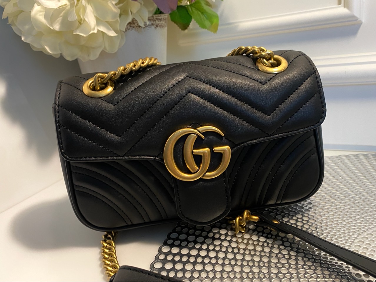 구찌 GG 마몬트 마틀라세 미니